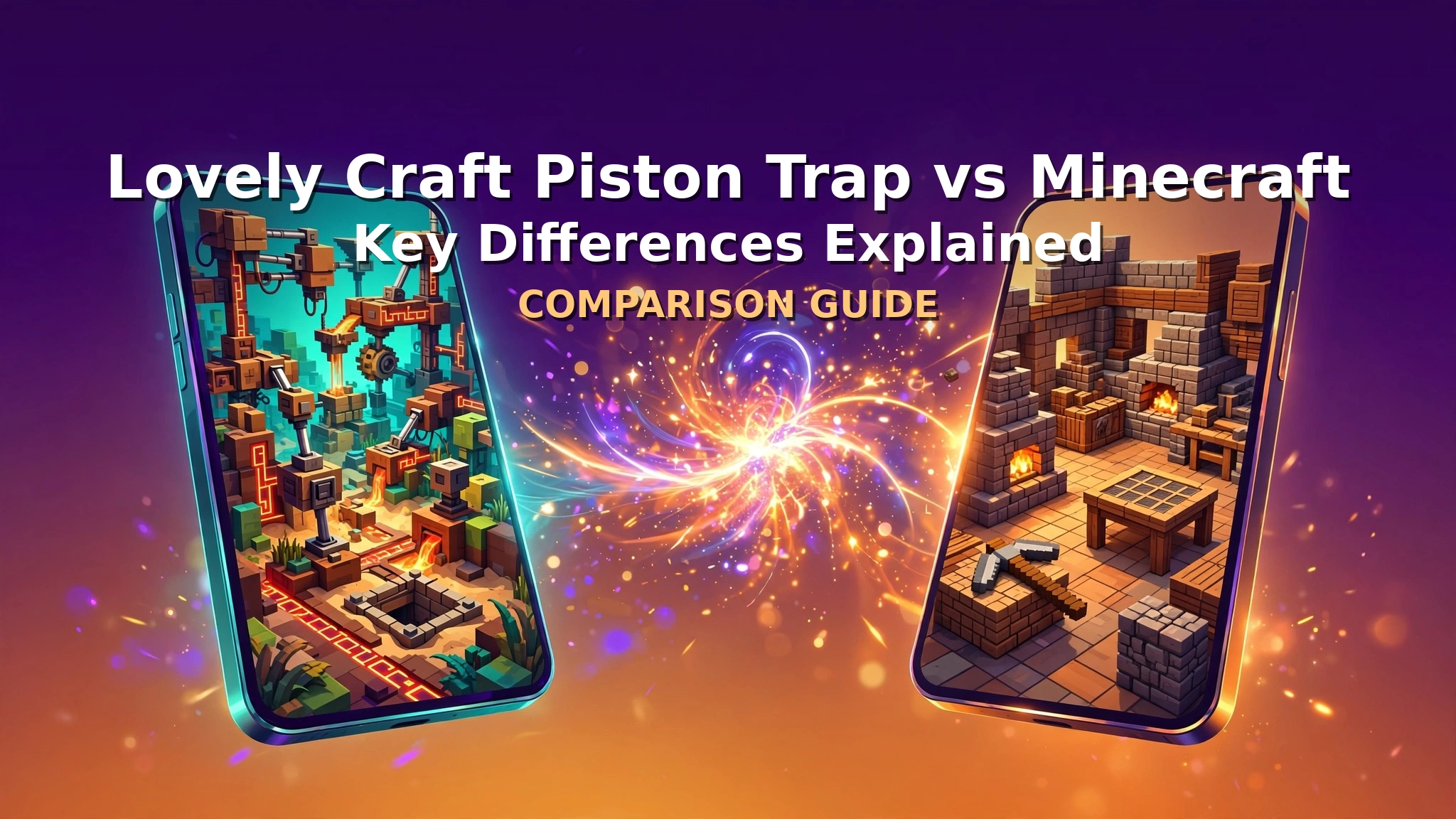 Lovely Craft Piston Trap vs Minecraft