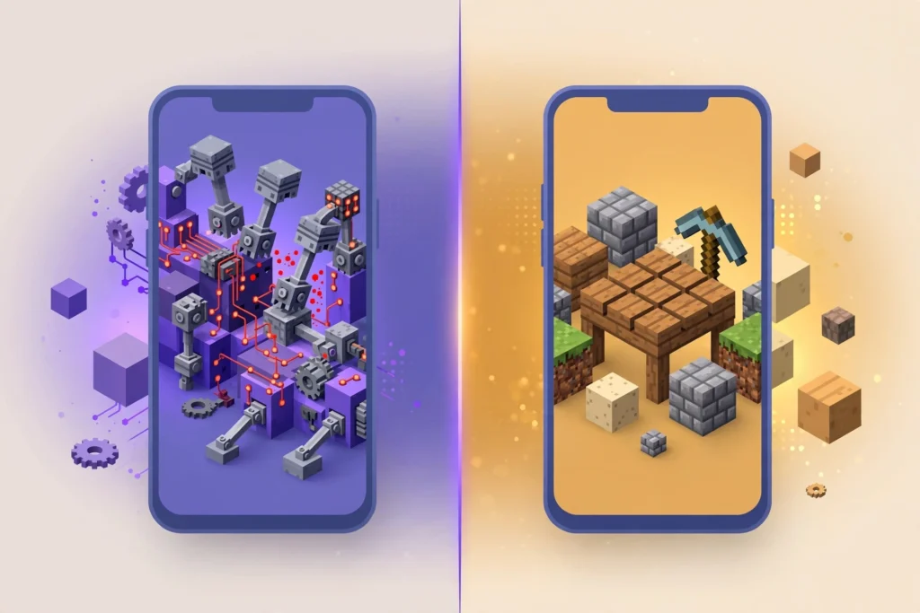 Lovely Craft Piston Trap vs Minecraft
