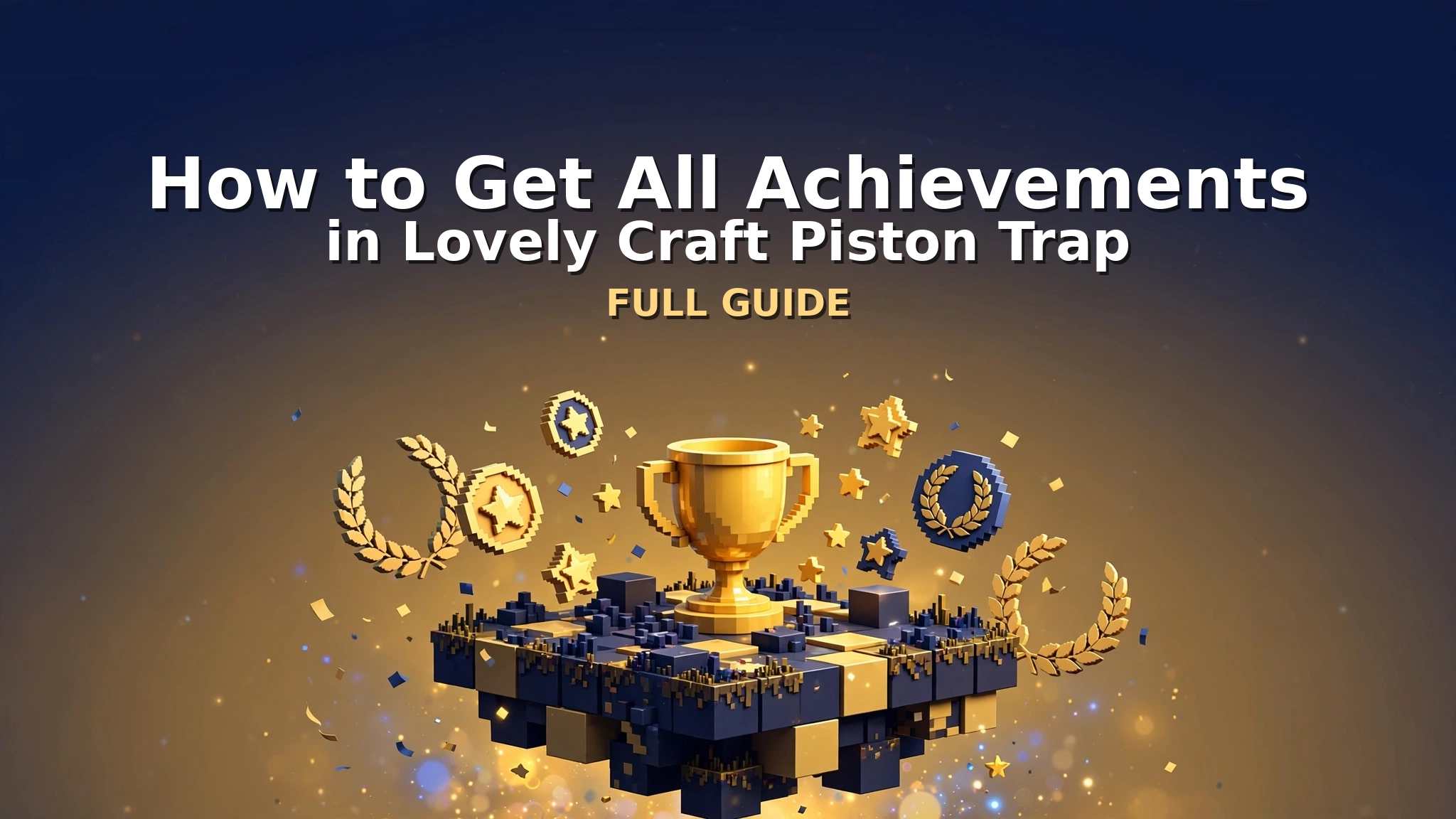 How to get all achievements in Lovely Craft Piston Trap - full guide