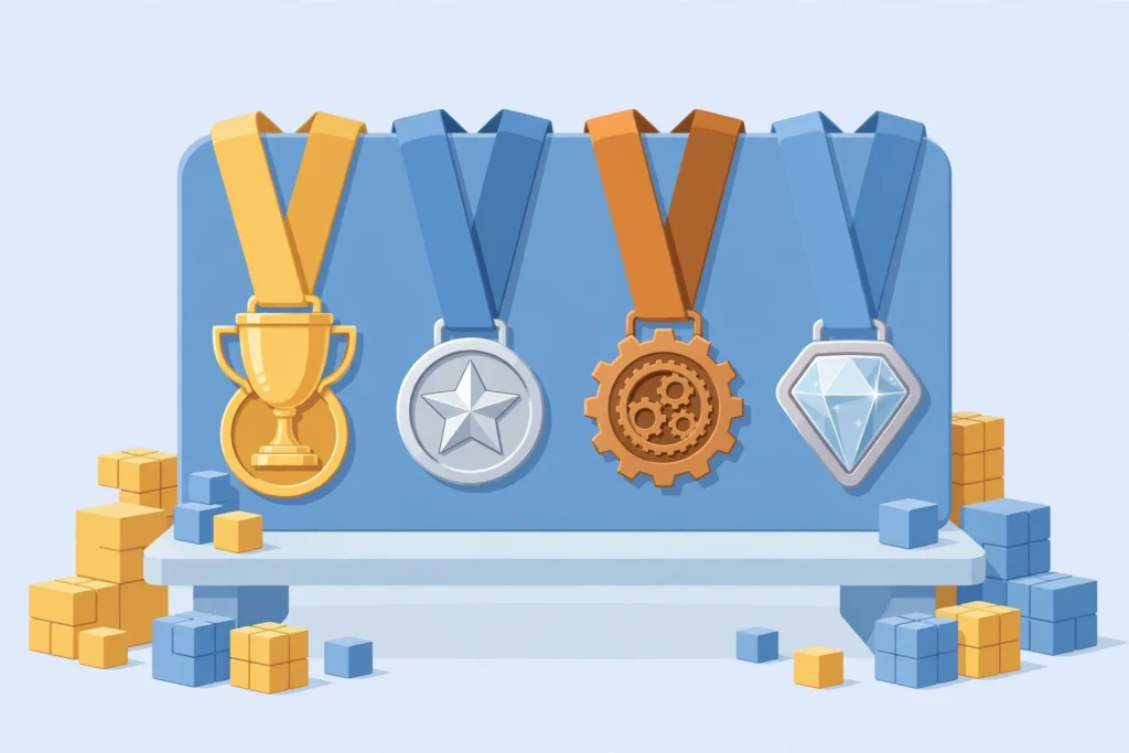Achievement types in Lovely Craft Piston Trap