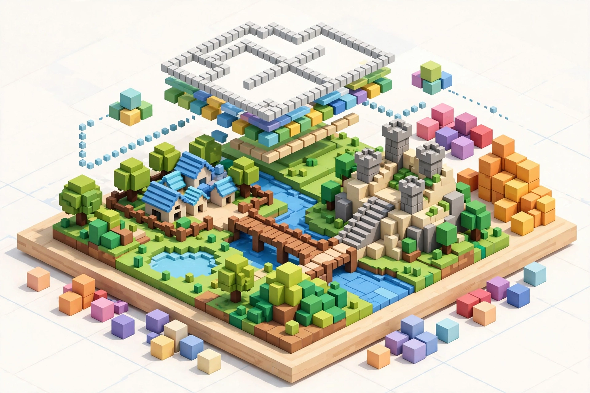 Lovely Craft map sharing between players.